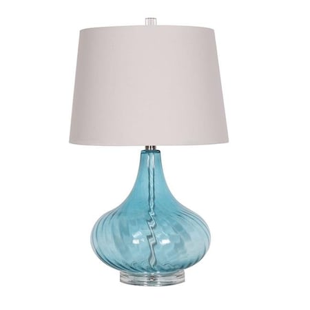 Glass Table Lamp; Blue